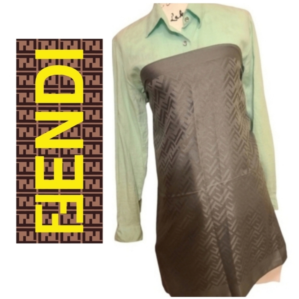 🧧Great Fendi Zucca Silk & Cashmere Shawl/Cover-up 🎗+GIFT